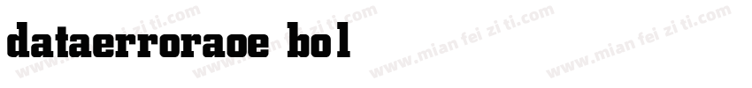 dataerroraoe bold字体转换